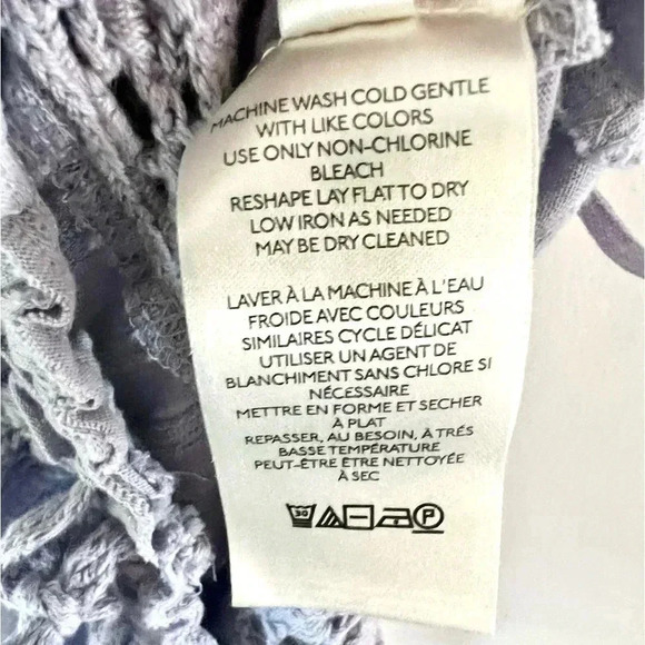 Free People Sweet Something Frosted Lilac Crochet Tank Top Size Small - Picture 10 of 11